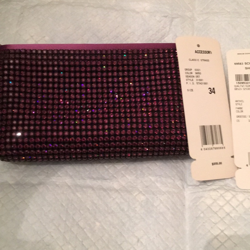 Escada purple crystal handbag